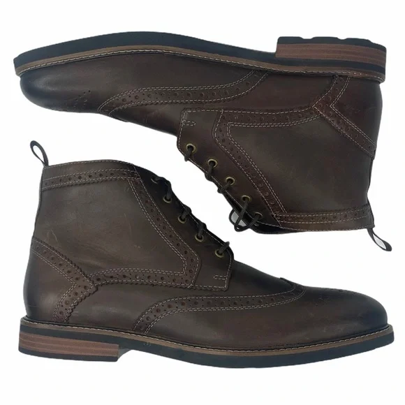 Nunn Bush Odell Wingtip Rust Dress Boots - Picture 5 of 16